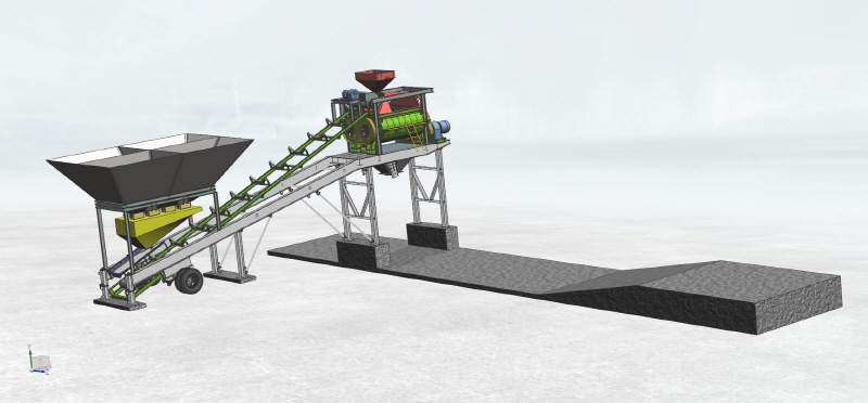 Concrete natching plant mobile type Made in Korea